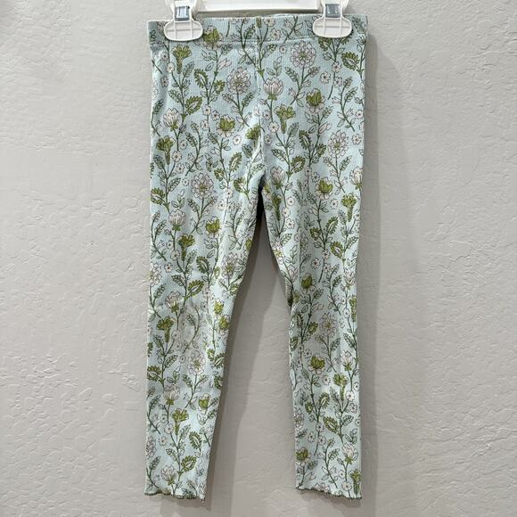 Next Blue Floral Ribbed Leggings - Picture 1 of 7